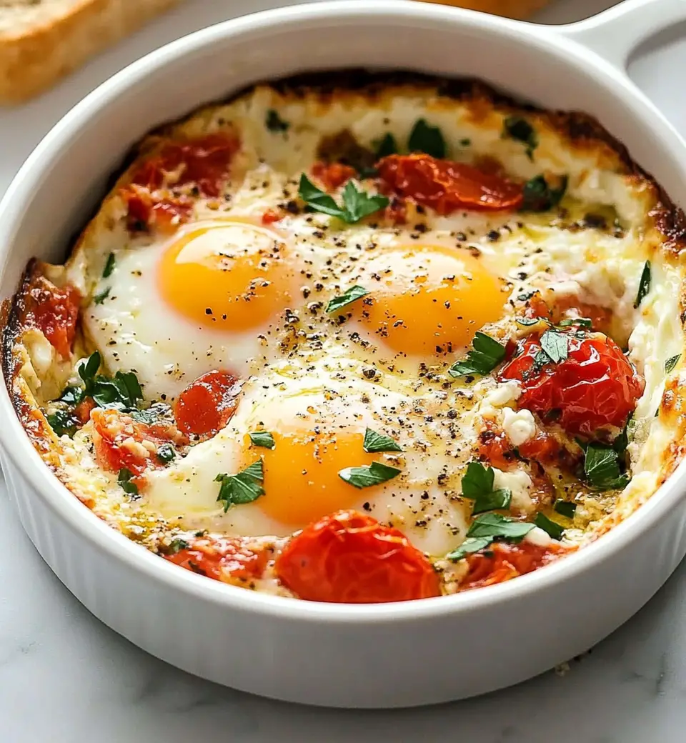 Baked Feta Eggs