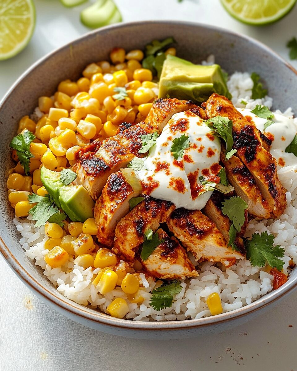 Street Corn Chicken Rice Bowl