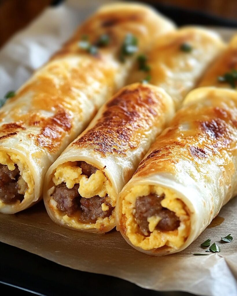 Sausage, Egg and Cheese Breakfast Roll Ups
