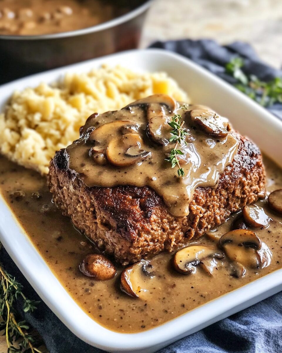Classic Meatloaf with Mushroom Gravy