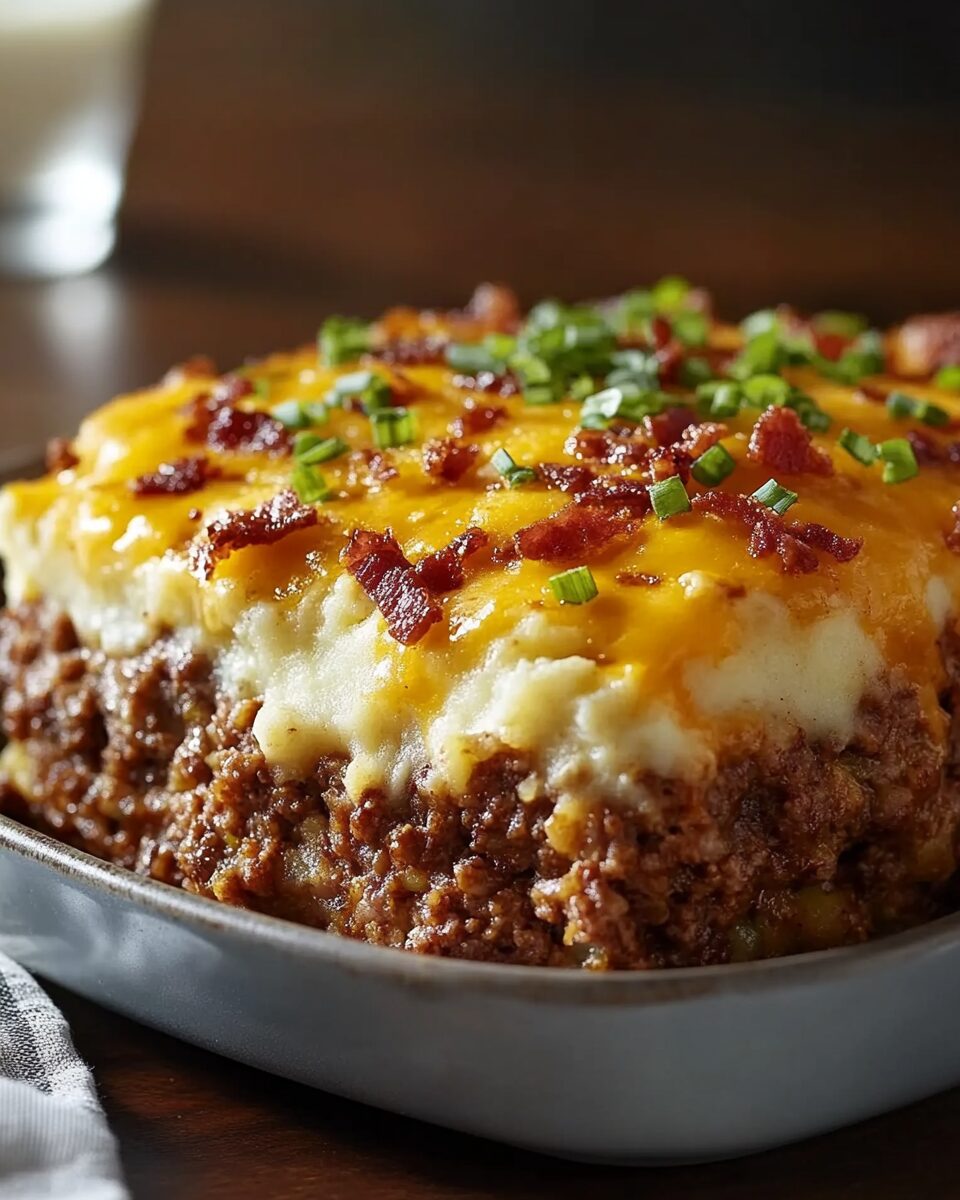 Loaded Potato and Meatloaf Bake