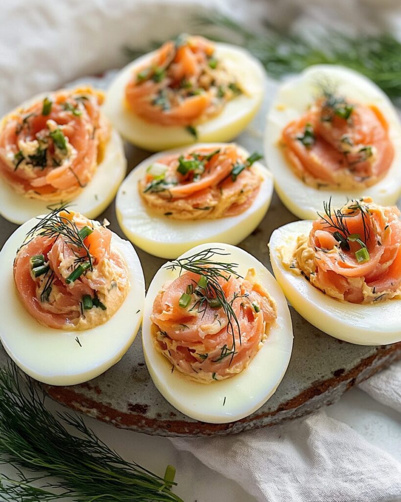 Smoked Salmon Deviled Eggs