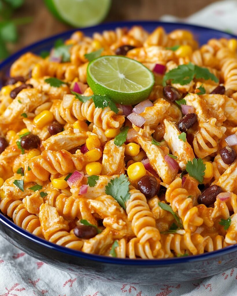 Zesty Chicken Enchilada Pasta Salad