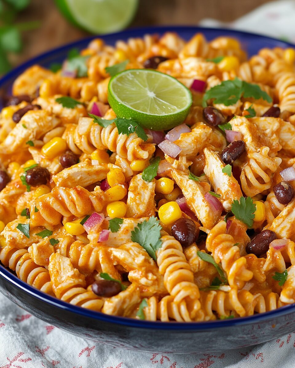 Zesty Chicken Enchilada Pasta Salad