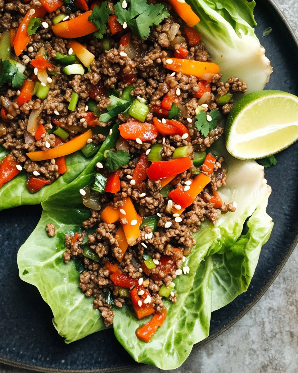 Ground Beef Lettuce Wraps