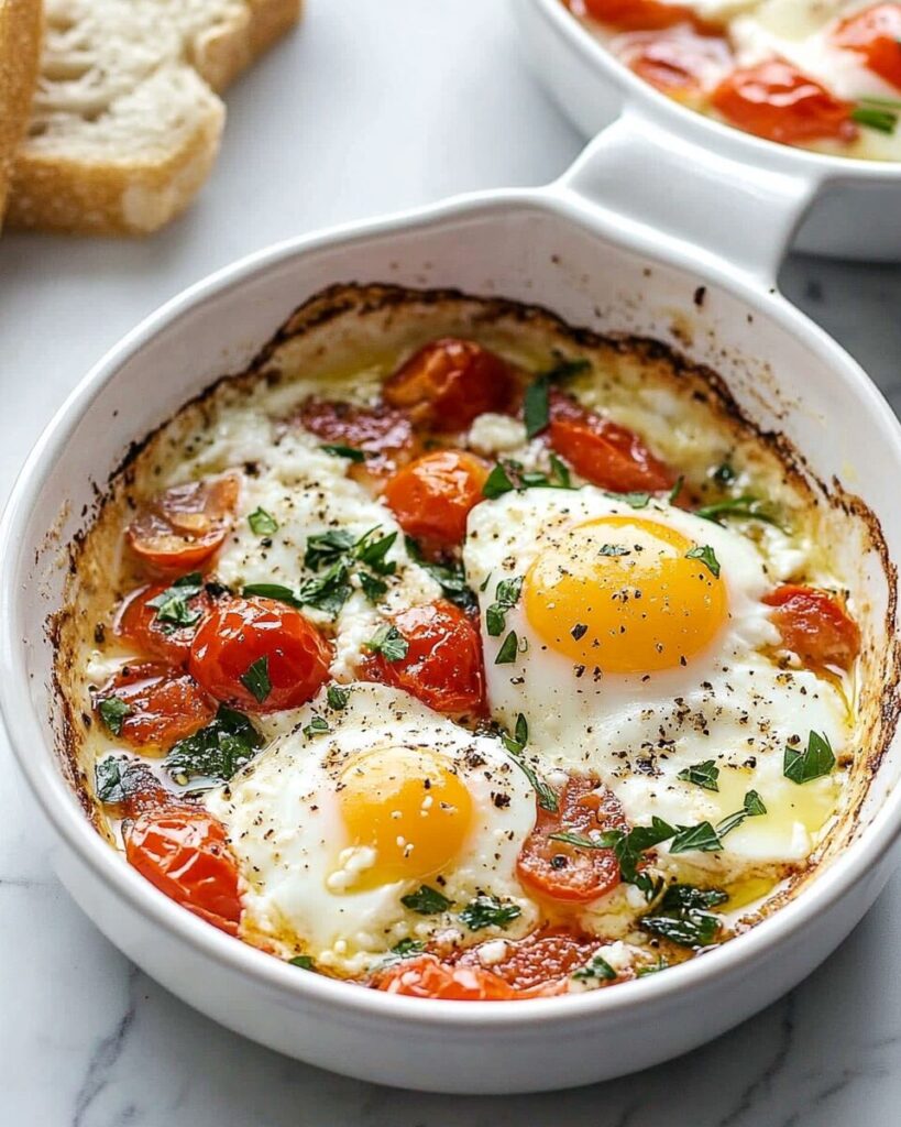Baked Feta Eggs