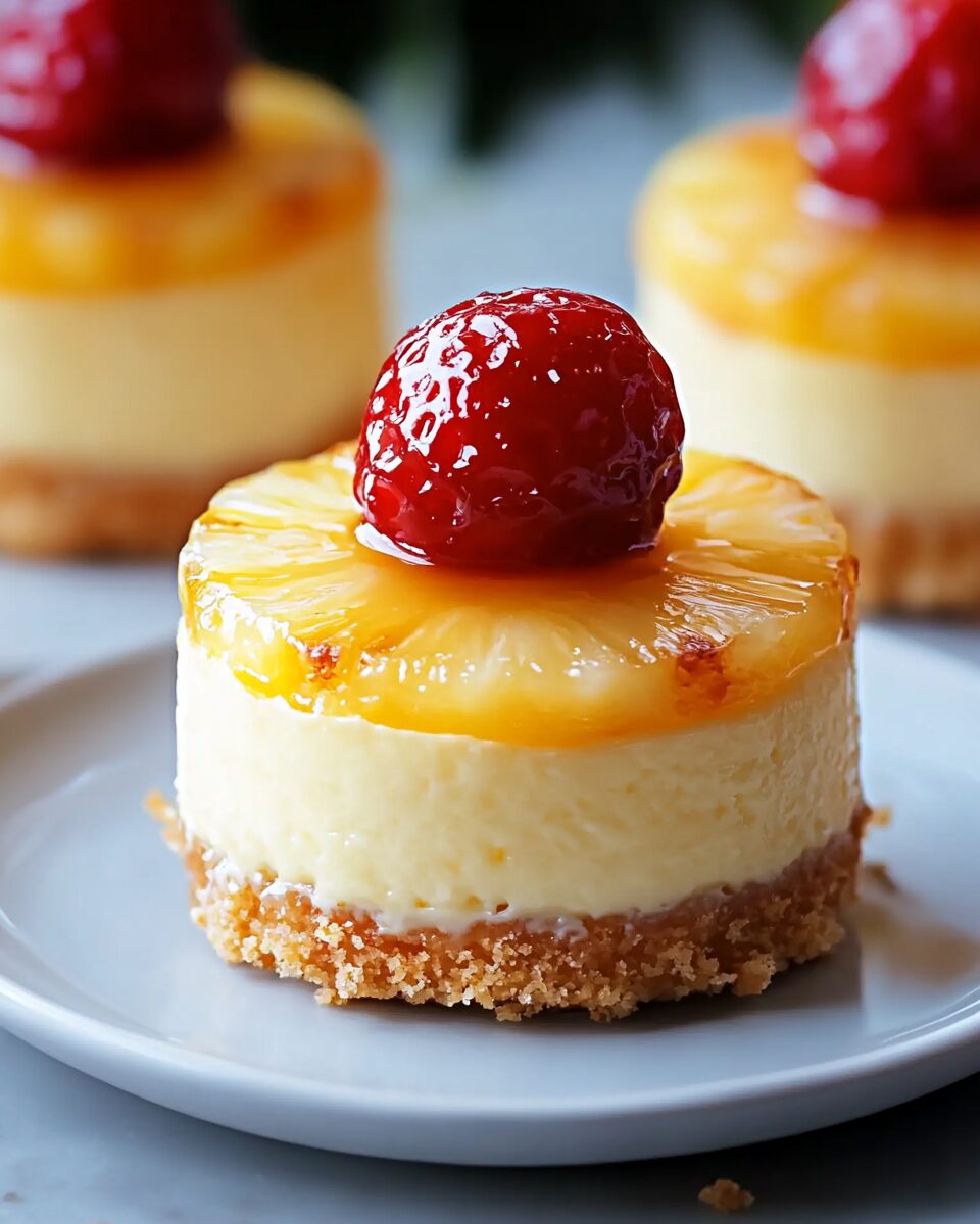 Mini Pineapple Upside-Down Cheesecakes