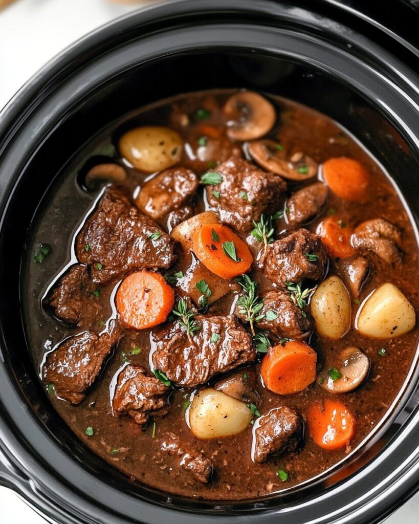 Slow Cooker Beef Bourguignon