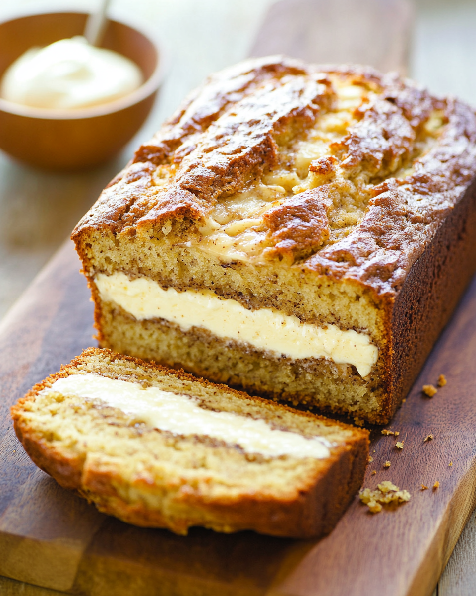 Banana Bread with Cream Cheese Filling
