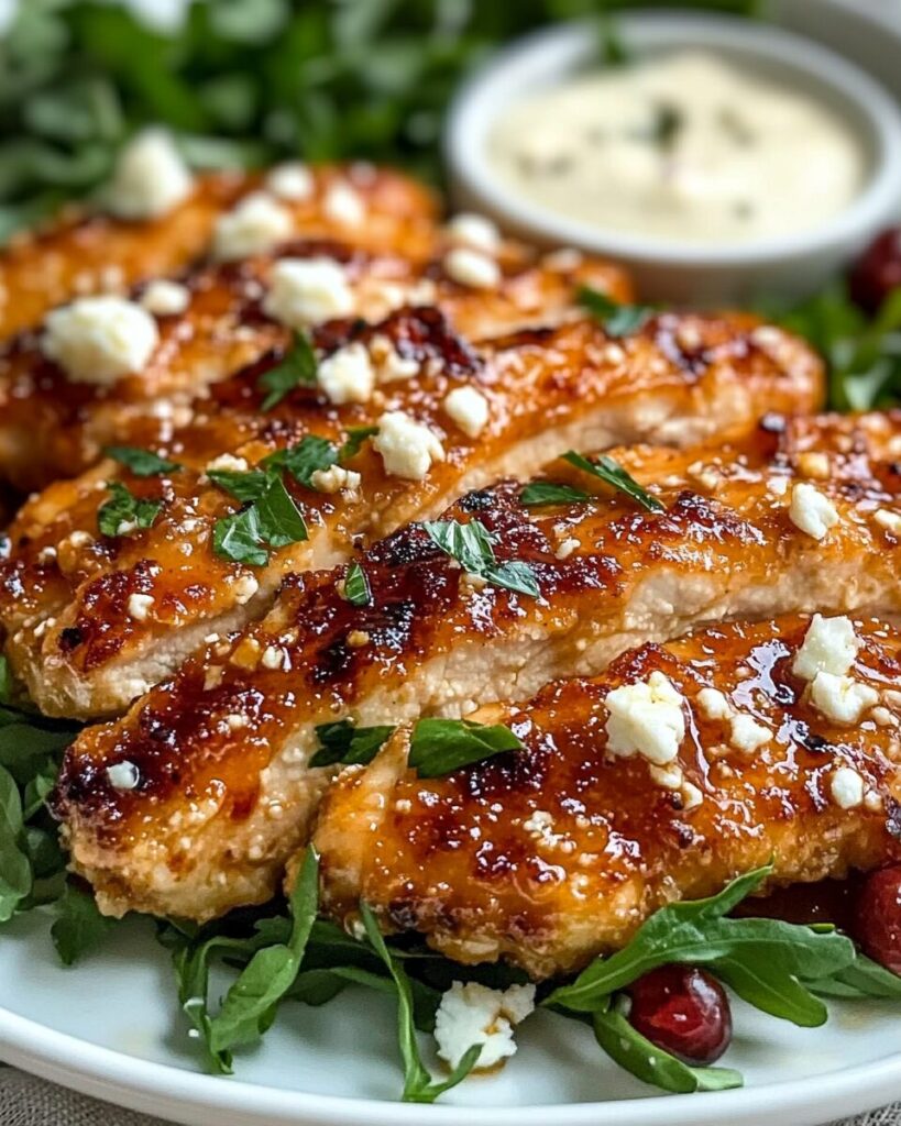 Crispy Hot Honey Feta Chicken