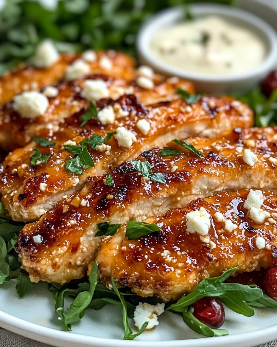 Crispy Hot Honey Feta Chicken