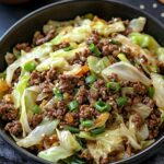 Chinese Ground Beef and Cabbage Stir Fry
