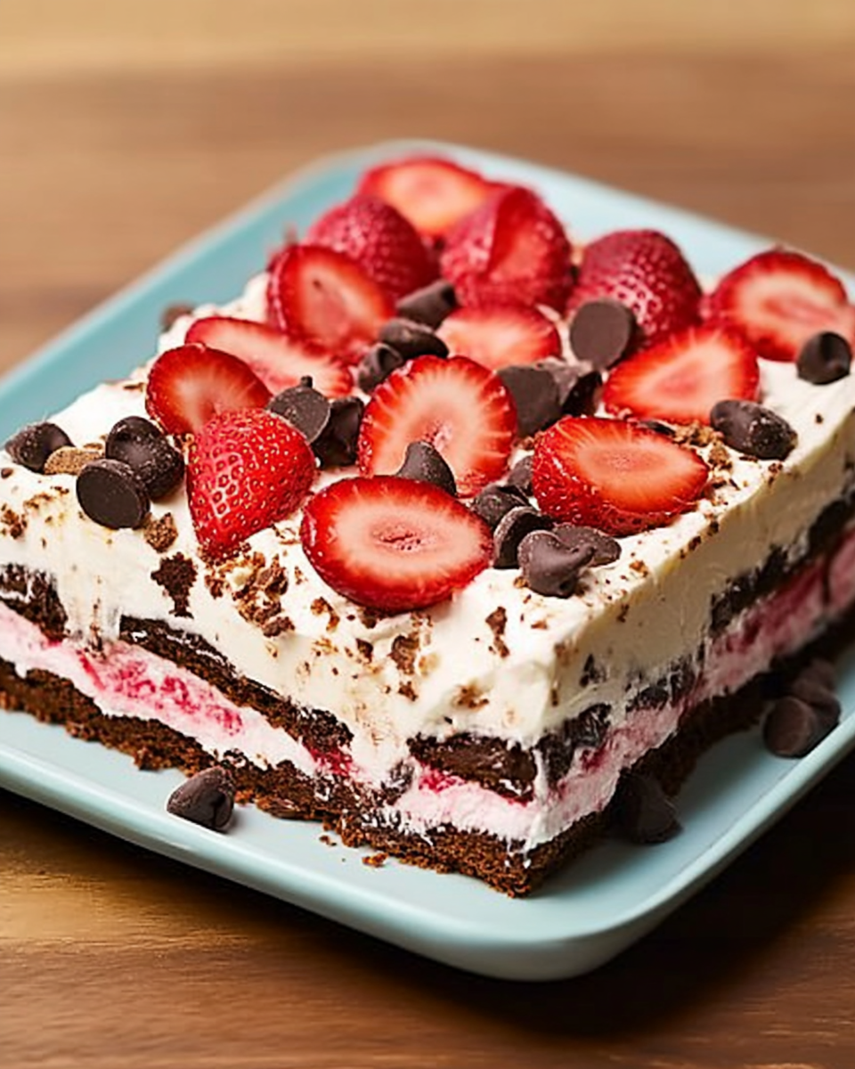 Chocolate Strawberry Icebox Cake