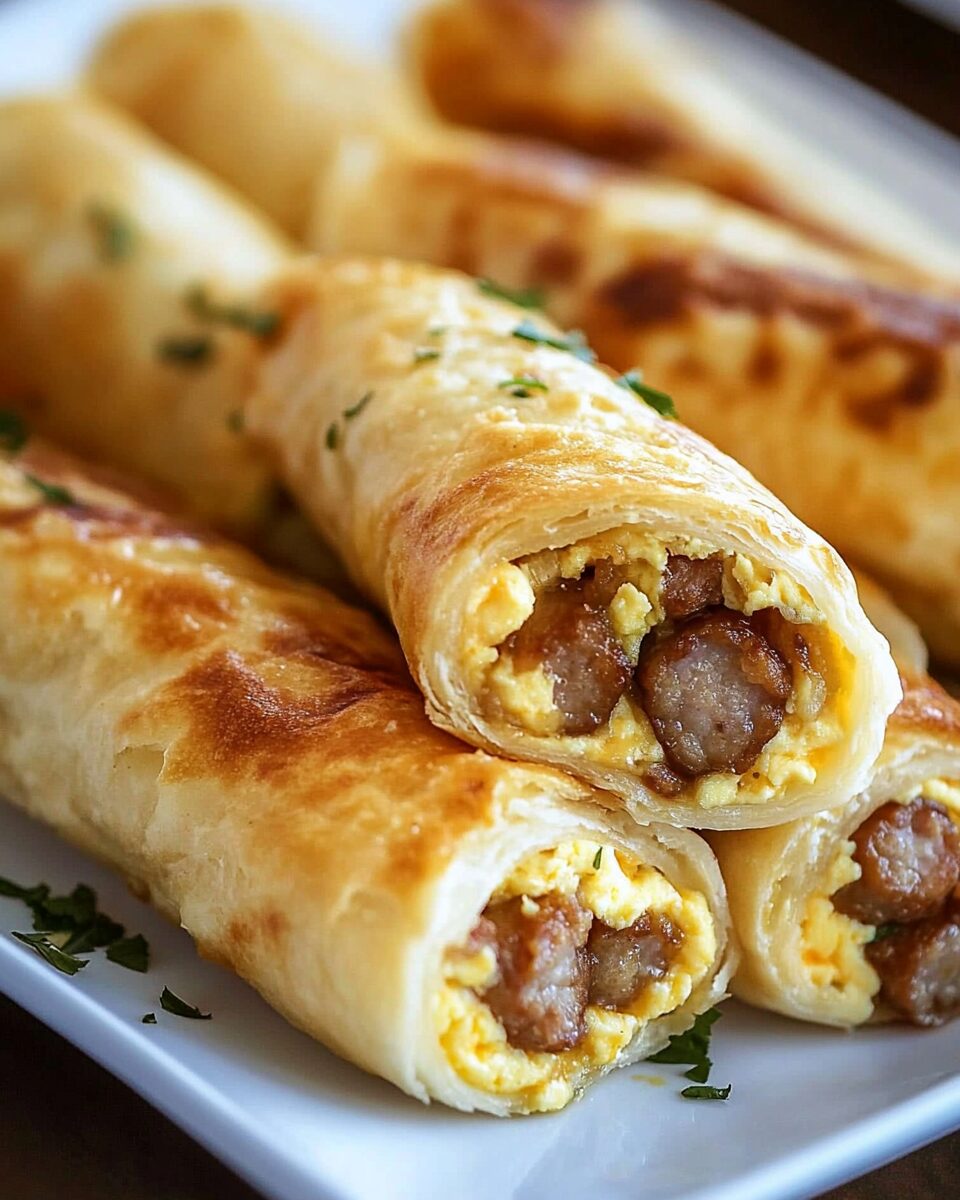 Sausage, Egg and Cheese Breakfast Roll Ups