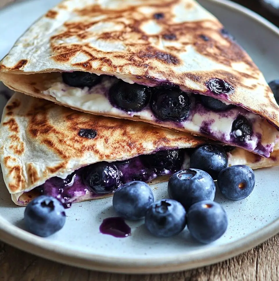 Blueberry Breakfast Quesadilla