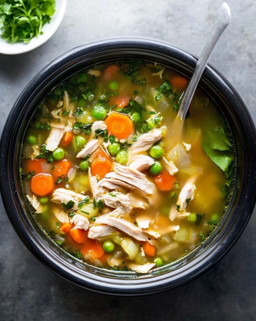 Crockpot Chicken Soup with Veggies