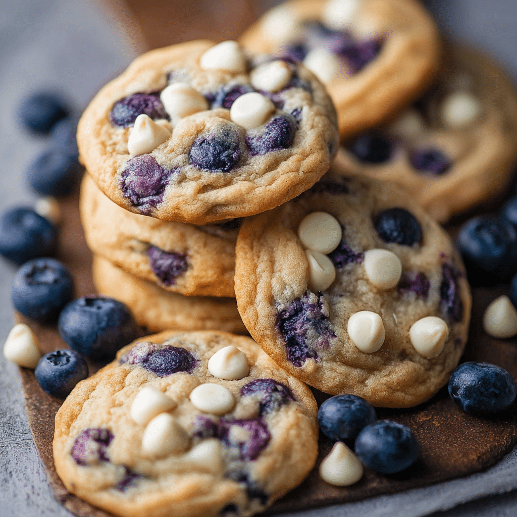 Blueberry White Chocolate Chip Cookies