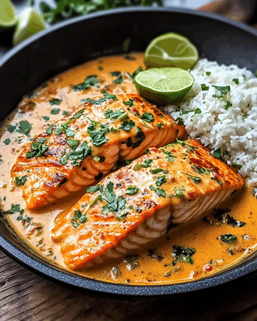 Coconut Curry Salmon with Garlic Butter