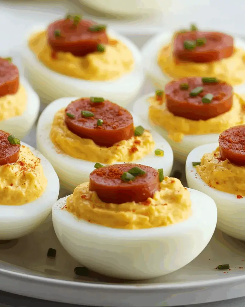 Hot Dog Deviled Eggs
