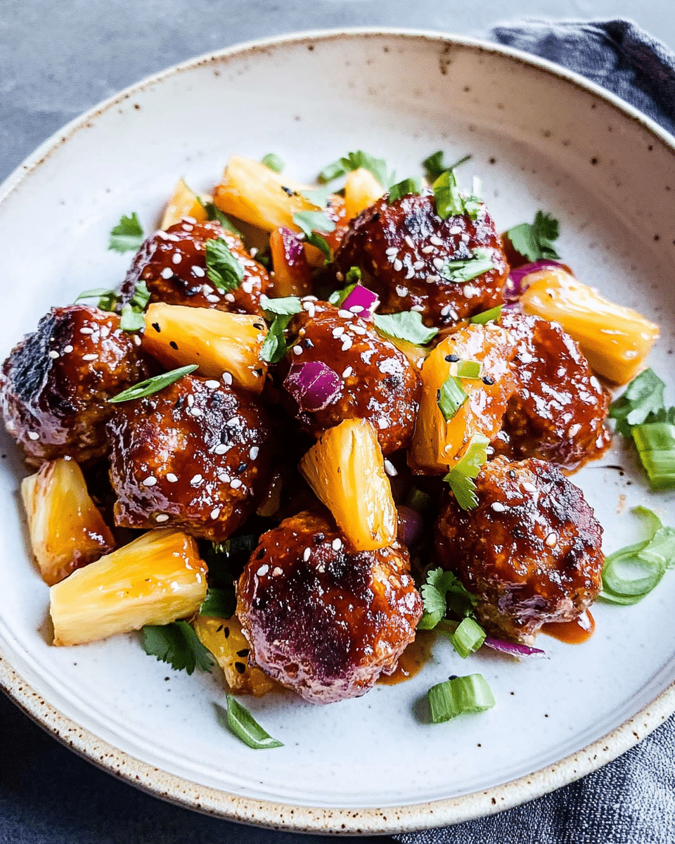 Pineapple BBQ Meatballs
