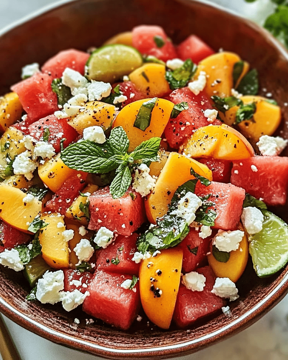 Watermelon Peach Salad Vibes