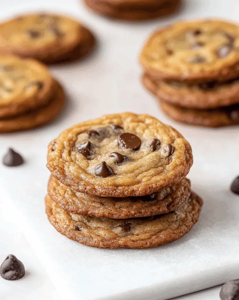 Crispy Chocolate Chip Cookies