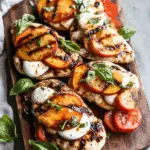 Grilled Peach Caprese Chicken