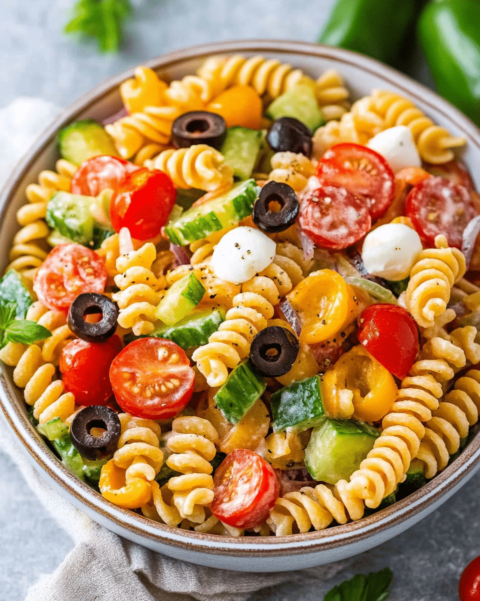 Tri-Color Rotini Pasta Salad