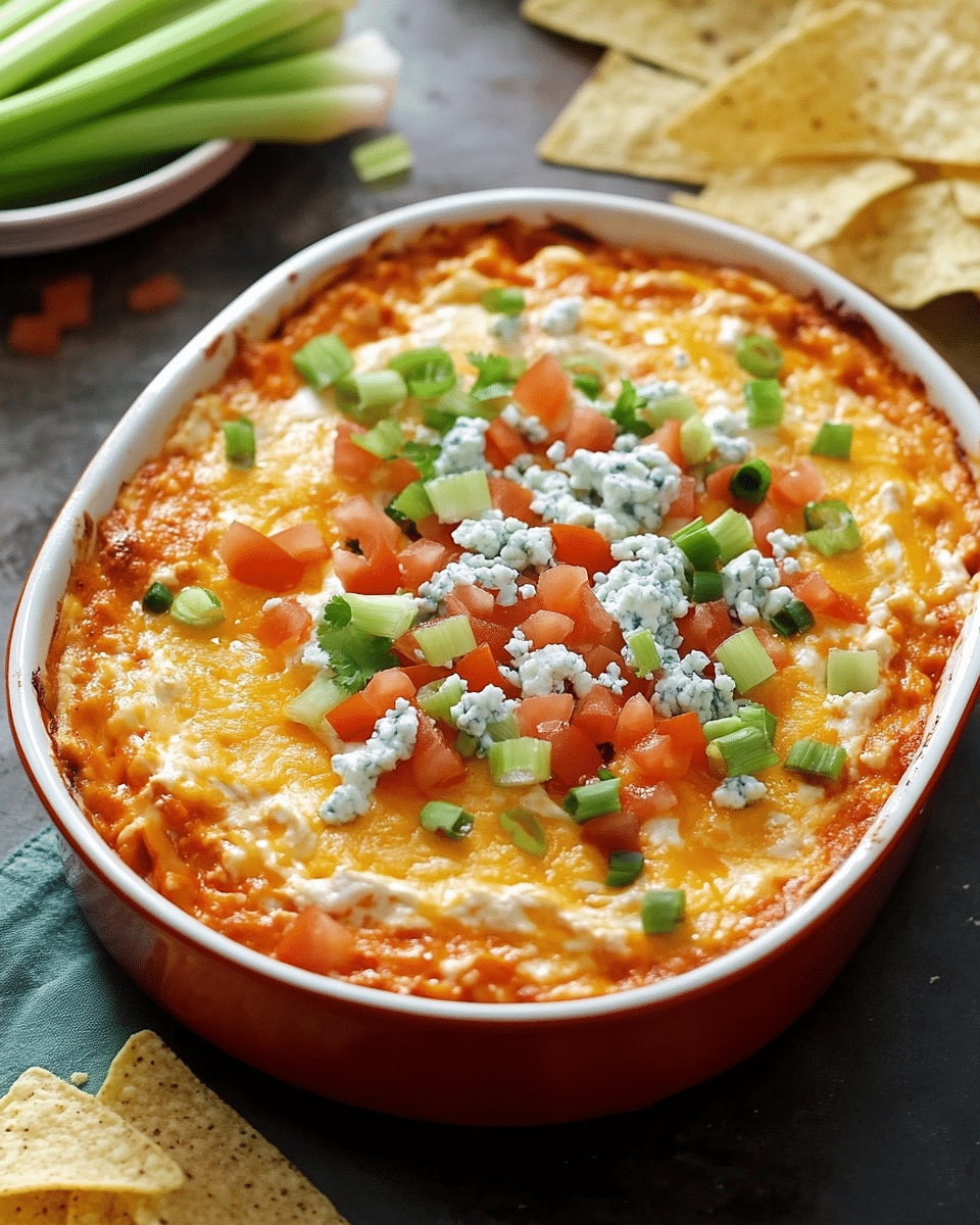 Seven-Layer Buffalo Chicken Dip