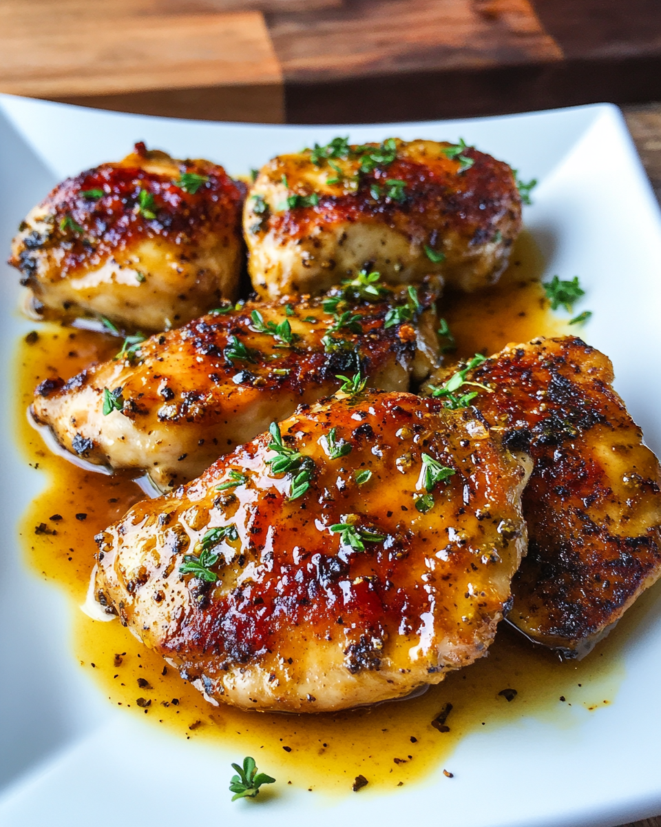 Baked Honey Dijon Chicken Thighs