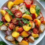 Peach Panzanella Salad