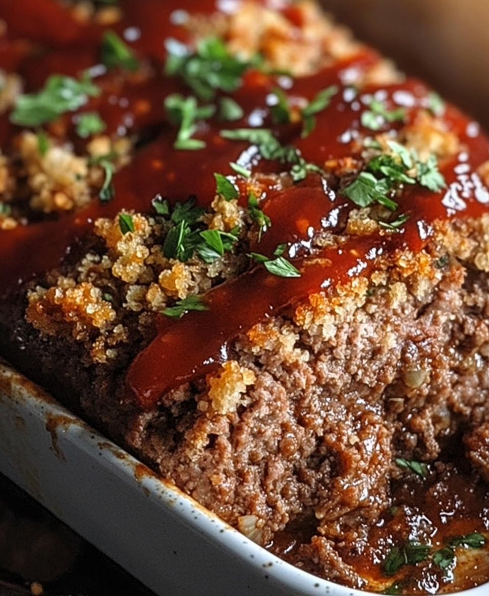 Savory Meatloaf with Breadcrumbs