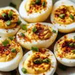 Spicy Chili Garlic Deviled Eggs
