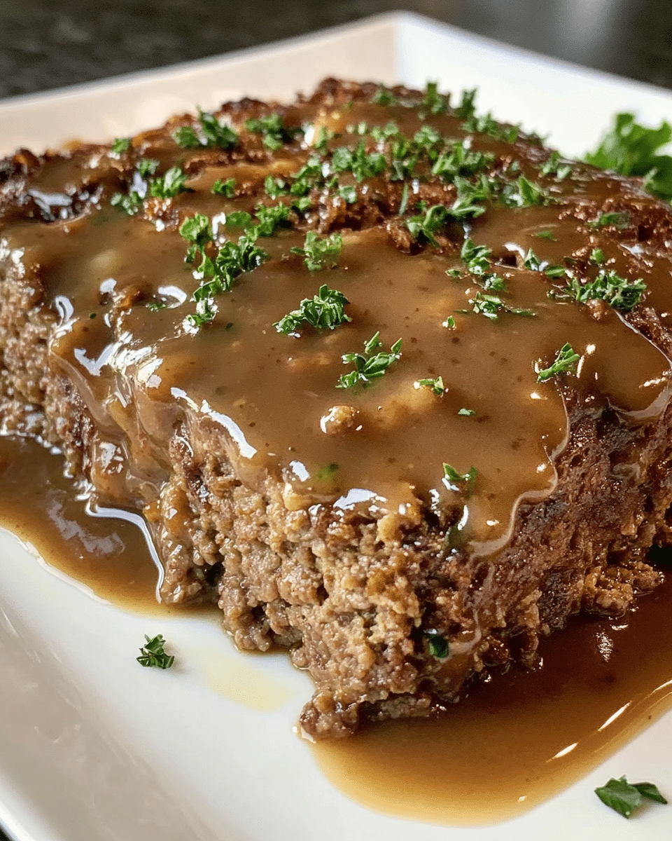 Meatloaf with Brown Gravy