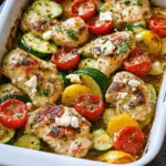 Mediterranean Chicken Zucchini Bake