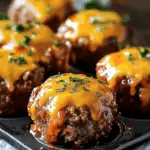 Cheesy Stuffed Meatloaf Bites