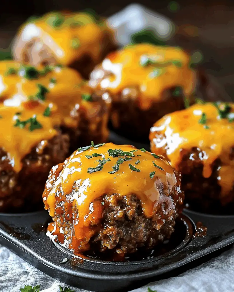 Cheesy Stuffed Meatloaf Bites