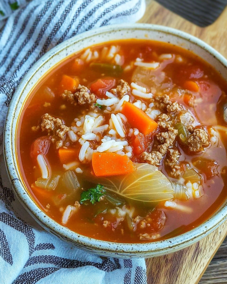 Slow Cooker Cabbage Roll Soup