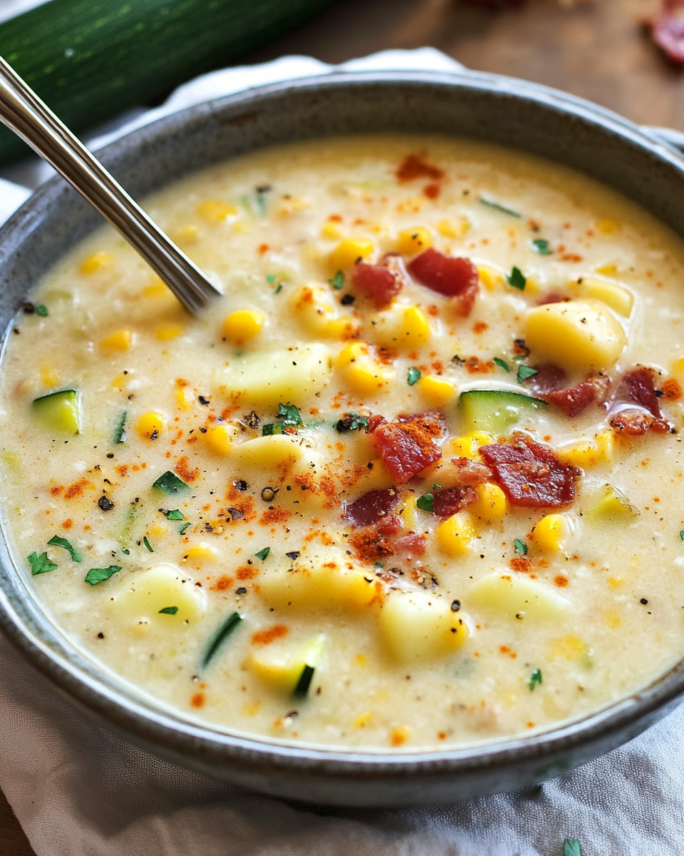 Summer Corn and Zucchini Chowder