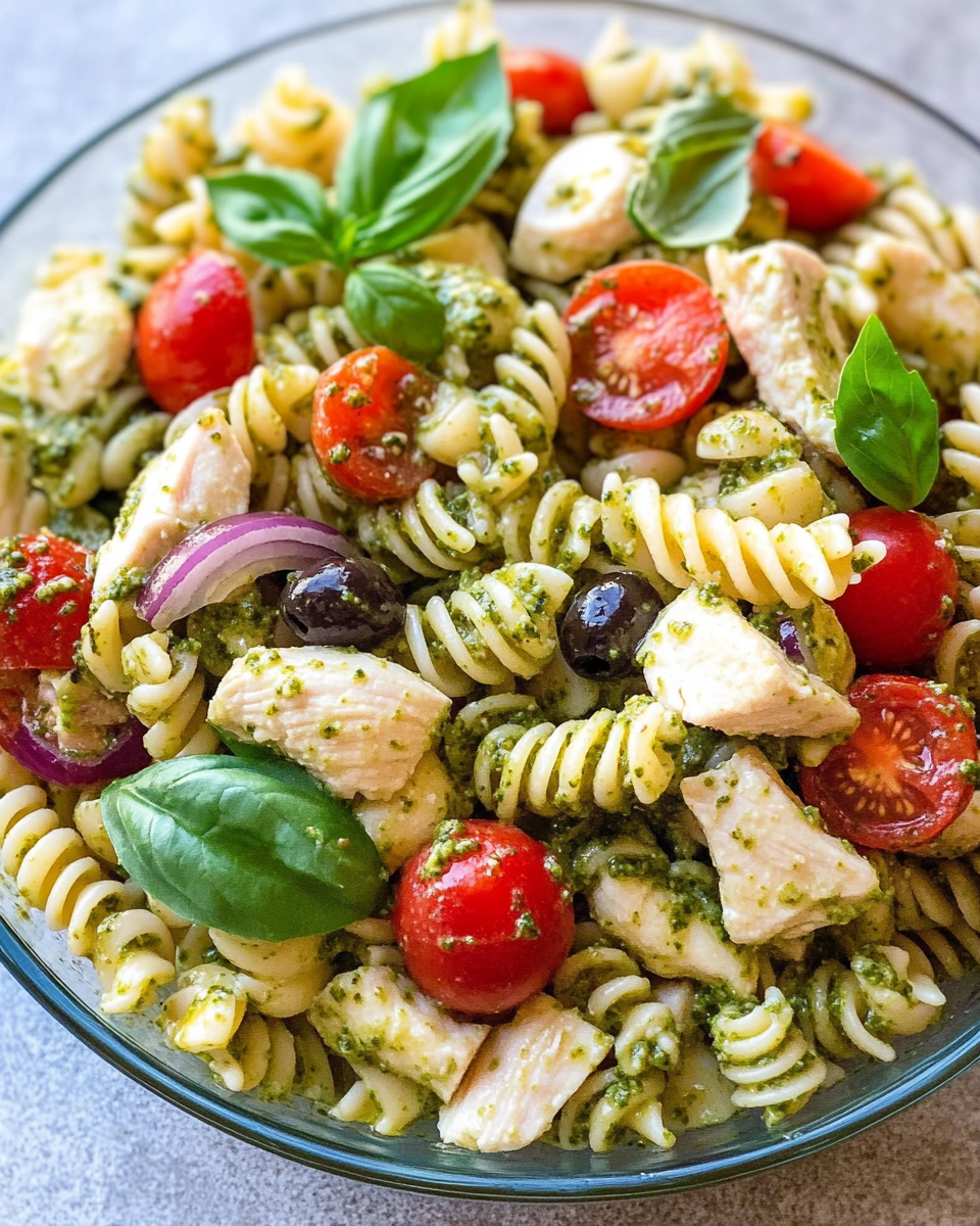 Chicken Pesto Pasta Salad