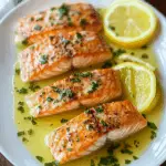 Salmon with Garlic Lemon Butter Sauce