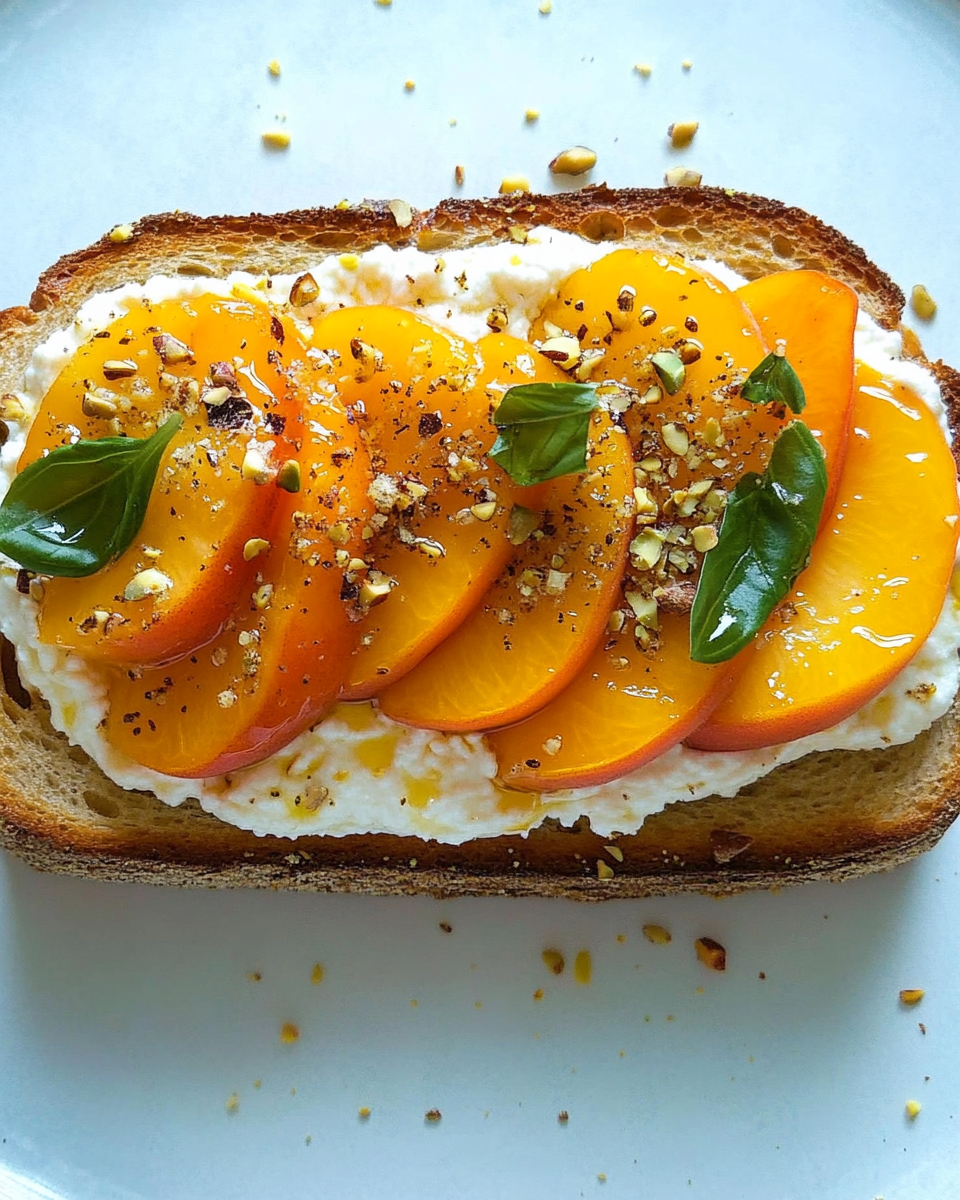Peach Ricotta Toast