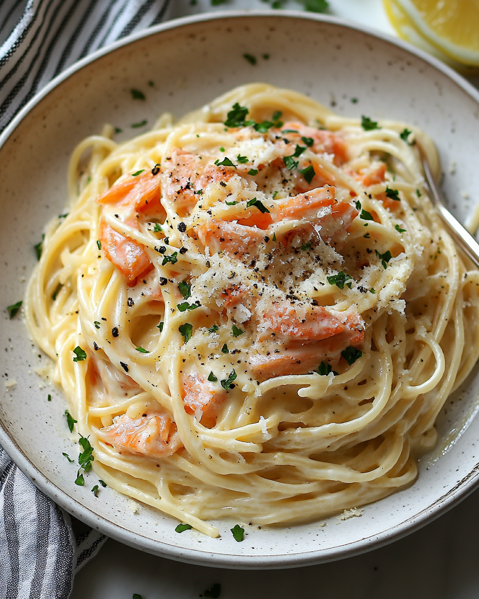 Smoked Salmon Carbonara