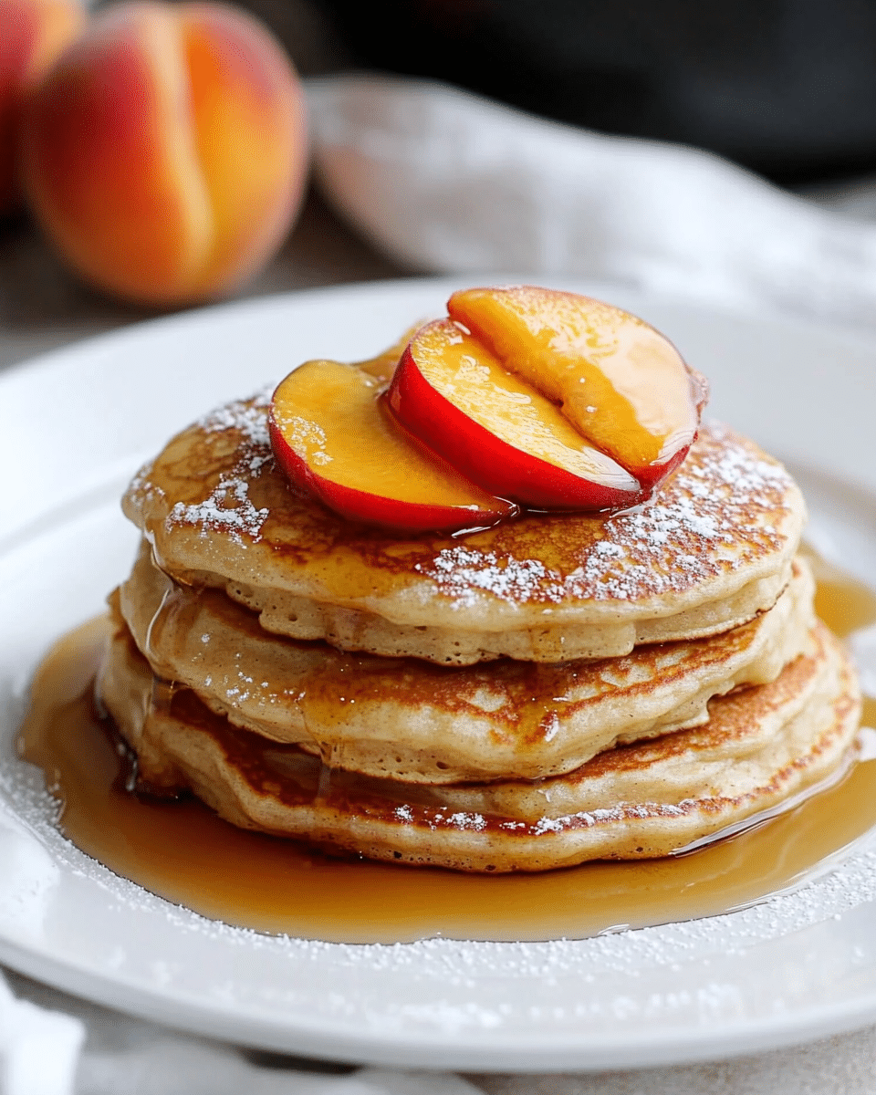 Cinnamon Peach Pancakes