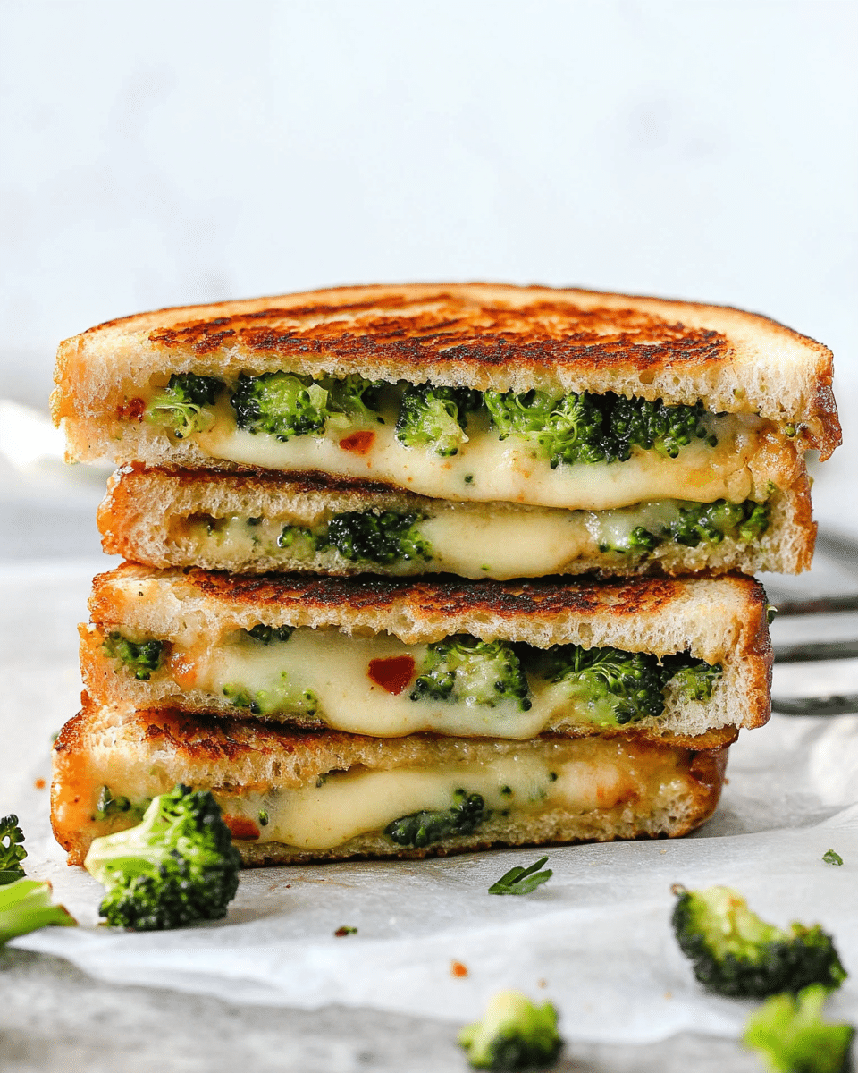 Roasted Broccoli Grilled Cheese