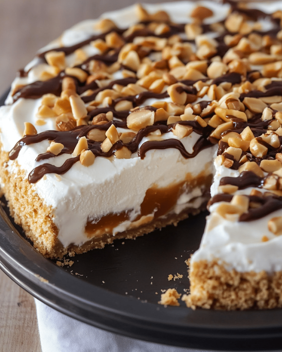 Caramel Drumstick Ice Cream Pie