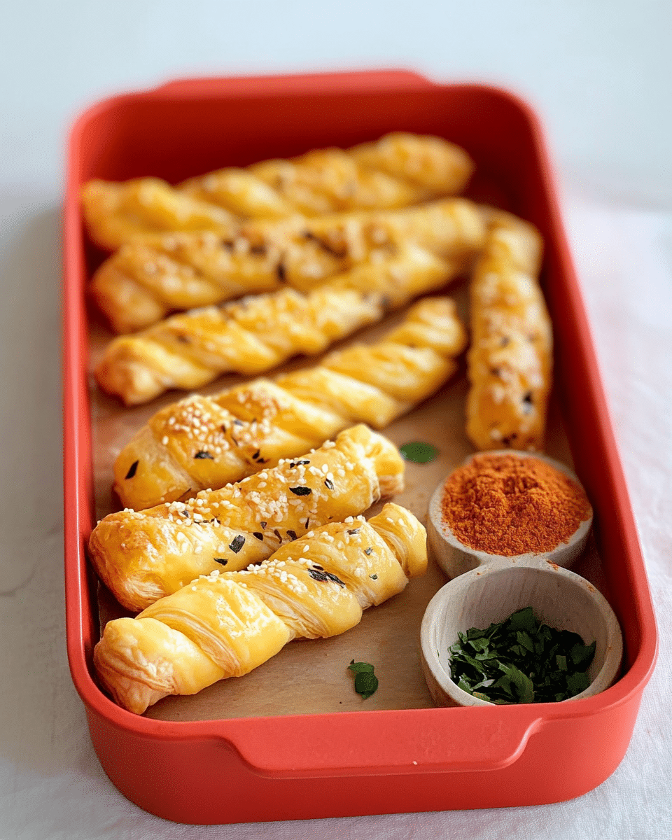 Cheesy Puff Pastry Twists