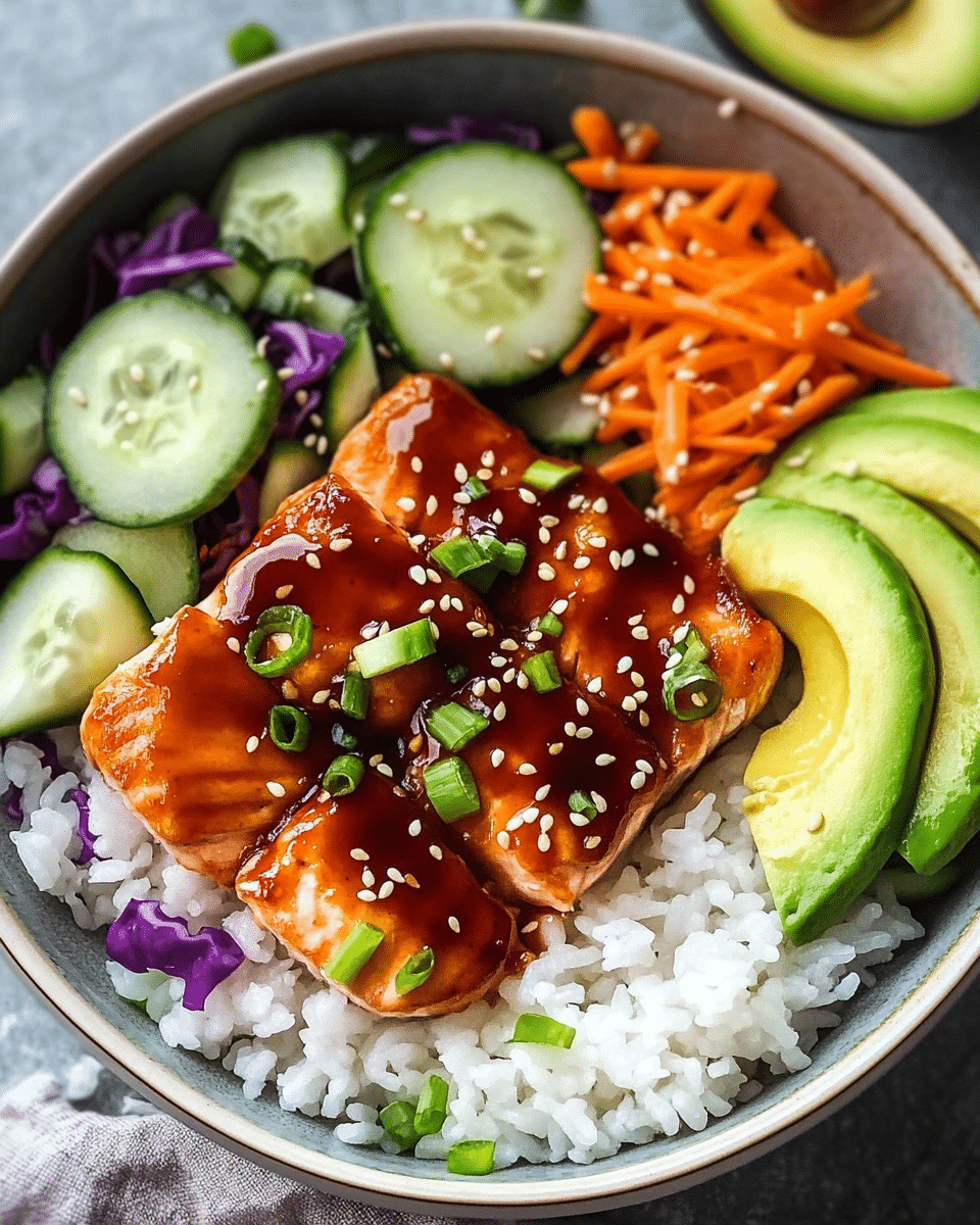 Honey Sriracha Salmon Bowls