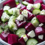 Beet Salad with Feta, Cucumbers and Dill