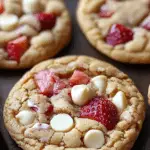 Strawberry and White Chocolate Chip Cookies